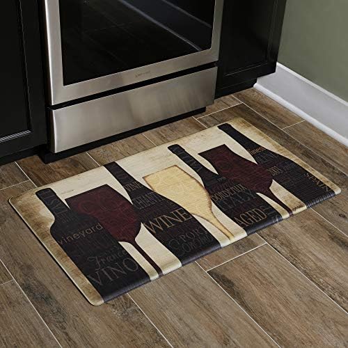 J&V TEXTILES Anti-Fatigue Mat (Wine Silhouette)