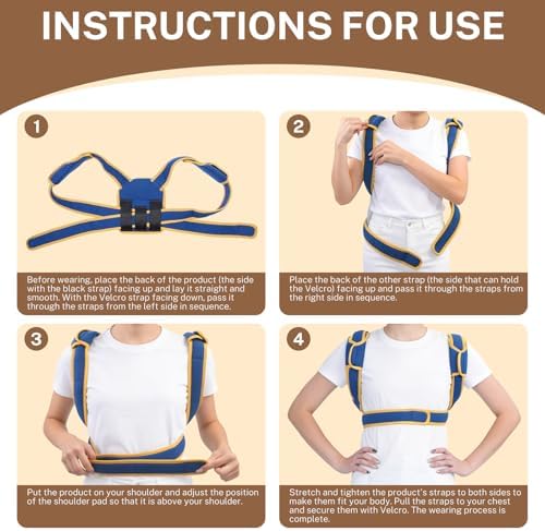 Adult Back Brace, Posture Corrector For Women And Men, Back Support For Scoliosis, Dowagers Hump, Hunchback (Size M)