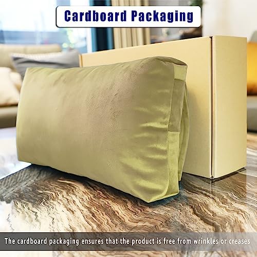Velvet Recliner Headrest Pillow, Non-Slip Neck Support, Beige