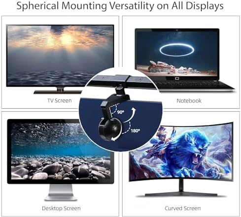 USB LED Lamp for Computer Monitor - Adjustable Brightness & Color Temperature, USB Powered, Matte Graffiti Finish, 40 cm, 5W, Eye-Care, Easy Installation, Perfect for Reading, Laptop, and Study