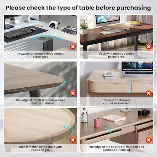 Large Keyboard Tray Under Desk, Pull Out Keyboard & Mouse Tray for Typing