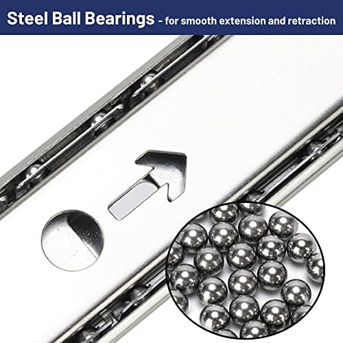 14" Keyboard Slide Ball Bearing Slides Keyboard Tray Under Desk Rails Rack