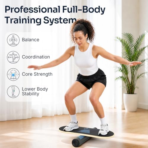 Sportneer Balance Board, 7-Mode Balance Trainer with Roller & Ball