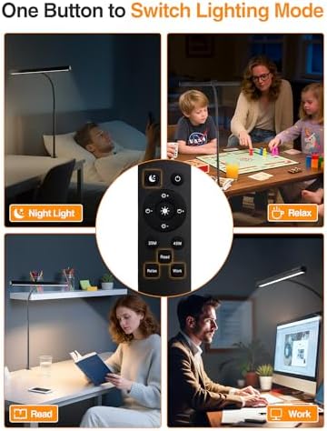 Desk Light,1000 Lumen Bright+5 Color+9 Brightness LED Desk Lamp with Remote