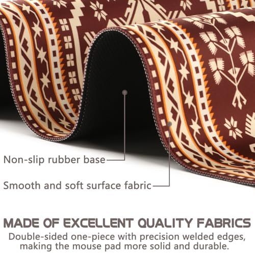 Persian Rug Mouse Pad - Desk Mat for Keyboard and Mouse - Large Mouse Pads for Desk, Gaming Mousepad with Non-Slip Base, Retro Desk Mat (31.5" X 11.8") Rug - Turkish