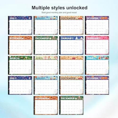 COMIX Desk Calendar 2026-2027, Large 22" x 17" Monthly Desktop Planner Pad with Frosted Cover, 18 Months July 2026 to December 2027, Side Bound Thick 120 GSM Paper for Office School Home