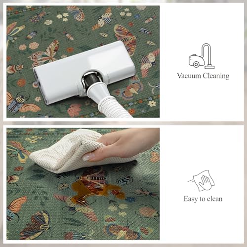LEEVAN Anti Fatigue Kitchen Mats for Floor, Cushioned Kitchen Mat Set 2PCS