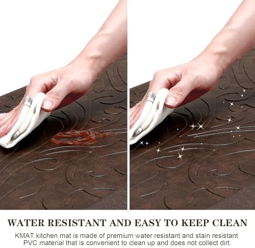KMAT 2PCS Kitchen Mat Cushioned Anti-Fatigue Comfort Standing Mat Rug