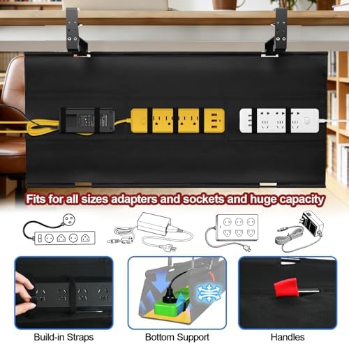 36" Under Desk Cable Management Tray for Office, Home Table
