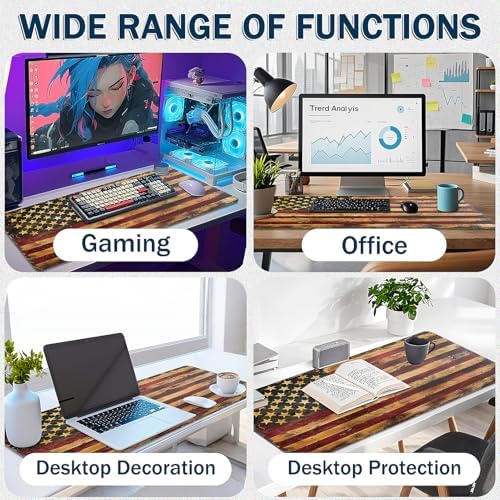 Mouse Pad Gaming - Desk Mat for Keyboard and Mouse - Large Mouse Pad for Desk, Mousepad (35.4" X 15.7") with Non-Slip Base, Desks Pad Mat Office and Home