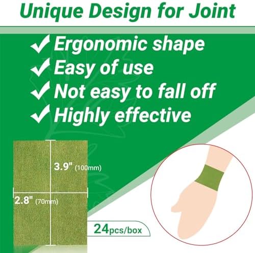 ishancare Pain Patches, 24 Count Fast Acting Heat Patches, 8 Hour Deep Soothing for Joint Soreness, Knee, Back, Neck, Shoulder with Natural Warming Herbal Plaster