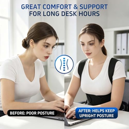 Posture Corrector Back Brace for Women Men Full Back Support Adjustable