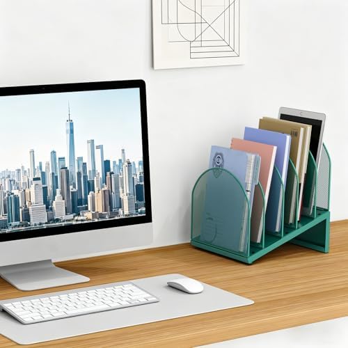 gianotter Desktop File Organizer with 5 Compartments