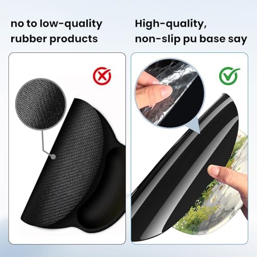 Mouse pad with Wrist Rest,Relieving Pain Memory Foam Computer pad, Ergonomic Desktop Mouse, Silicone Material Mouse pad, with Non-Slip PU Base (Beautiful Flowers)