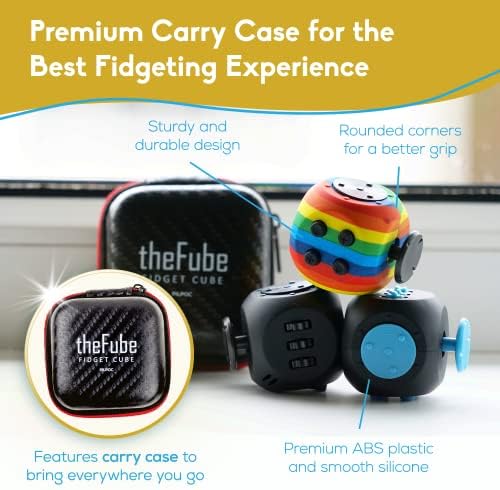 PILPOC theFube Fidget Cube Stress Relief for Adults & Kids (Navy Shadow)