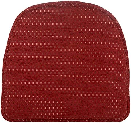 Klear Vu Raindrop The Gripper Non Slip Chair Cushions, Soft & Comfortable Seat Pad, Sitting Pillow for Kitchen, Dining or Office, 2 Count (Pack of 1), 01 Red