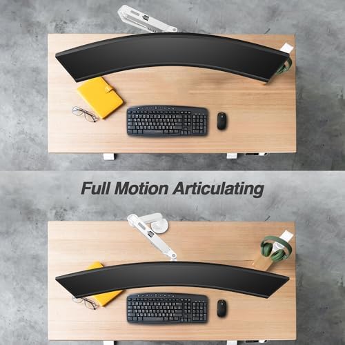 AVLT Single 13"-38" Monitor Arm Desk Mount - White