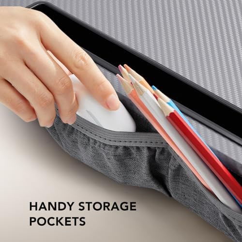 HUANUO Laptop Lap Desk with Cushion, Fit up to 15.6" Laptop, Gray