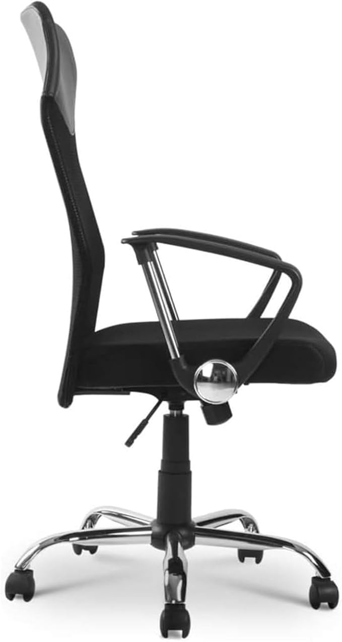 Mesh Office Chair for Home, Ergonomic Swivel Desk Chair with Armrests and Castors, Breathable, Adjustable