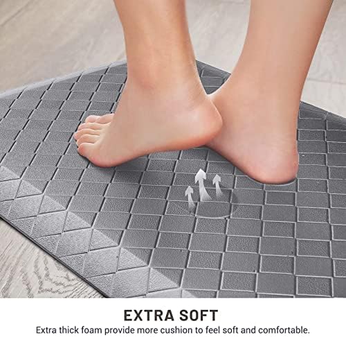 HappyTrends Kitchen Floor Mat - 4/5 Inch Thick Anti-Fatigue Kitchen Rug