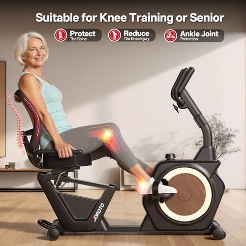 JOROTO Recumbent Exercise Bike for Seniors Adults with 400LBS, Smart App
