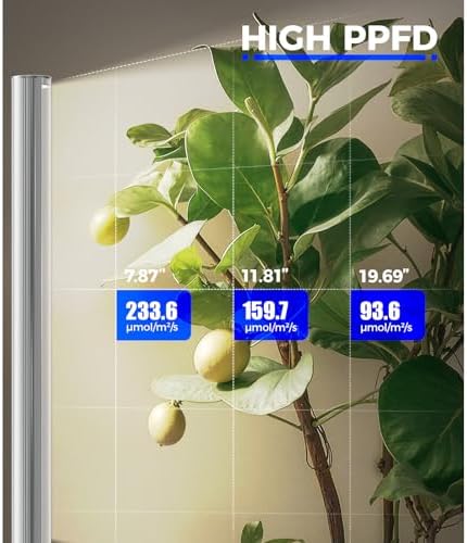 Barrina T1S Vertical Grow Light, 65W Full Spectrum, 5FT-5.6FT Height