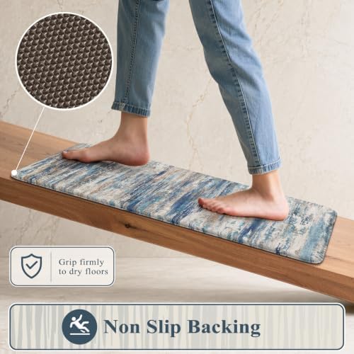 KIMODE Christmas Anti Fatigue Kitchen Mats for Floor,Farmhouse Kitchen Rugs