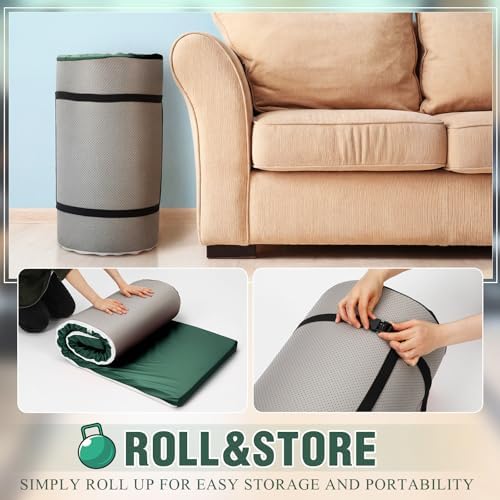 Lyrow 2 Inch Thick Yoga Mat 72x24 with Carry Strap Foam