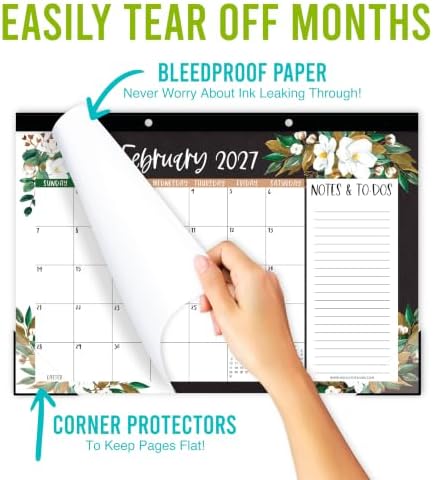 Large Desk Calendar 2027 - Desktop Calendar 2027-2028