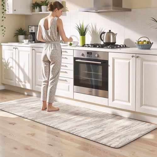 KIMODE Anti Fatigue Kitchen Mats 24"x71", Boho Abstract Kitchen Runner Rugs