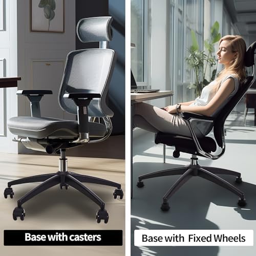 Office Gaming Chair Metal Base Replacement Part with 5 Wheels 5 Bell Glides