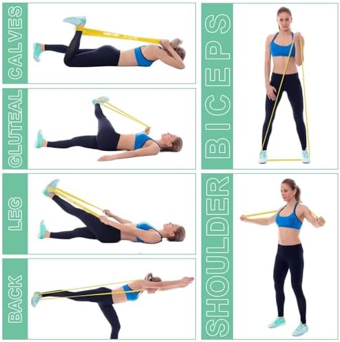 WIKDAY Resistance Bands for Working Out, Exercise Bands, Workout Bands, Pull Up Assistance Bands for Body Stretching Training Physical Therapy Muscle Training for Men & Women