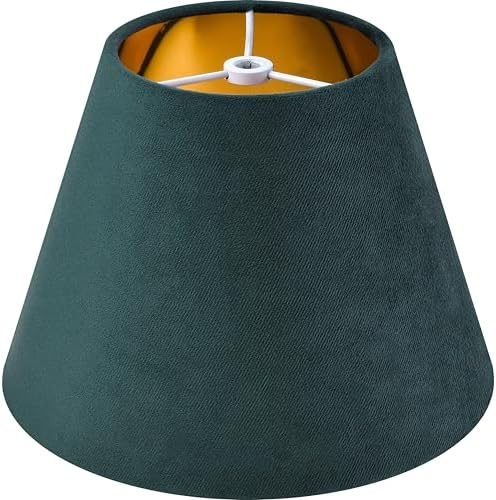 GO&SO Small Mini Green Velvet Lamp Shade Set of 1,5"×9"×6.4" Bell Shade