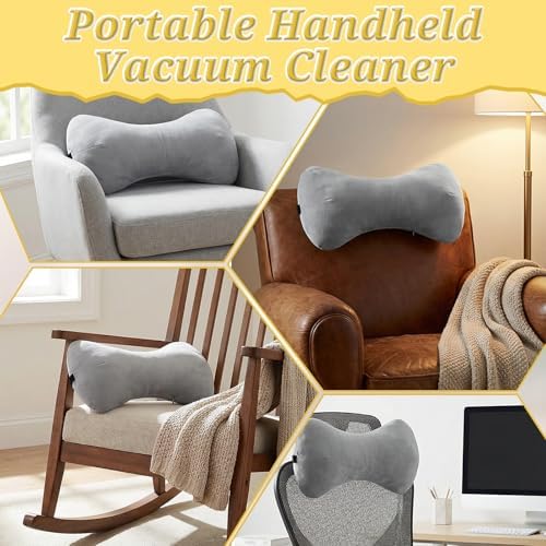 1Pc Neck Headrest Pillow for Recliner Armchairs, Bone Shaped Chair Head Cushion Plush Curve Cervical Roll Pillow with Adjustable Strap for Sleeping Neck Support Pain Relief Car Airplane Travel