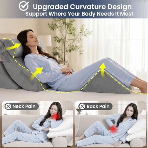 WSOFRALC 5PCS Orthopedic Wedge Pillow Set for After Surgery