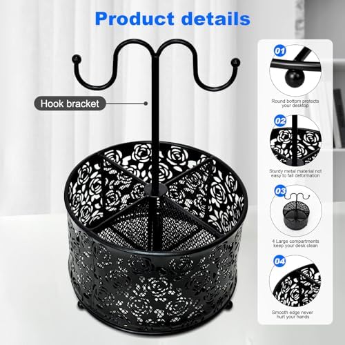 Pen Holder for Desk,360 Degree Rotating Pencil Holder Organizer