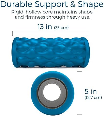 Teeter Massage Foam Roller - Textured for Deep Tissue Muscle Relief to Boost Recovery, Flexibility, Mobility - Back Pain Relief, Sports Massage, Myofascial Release