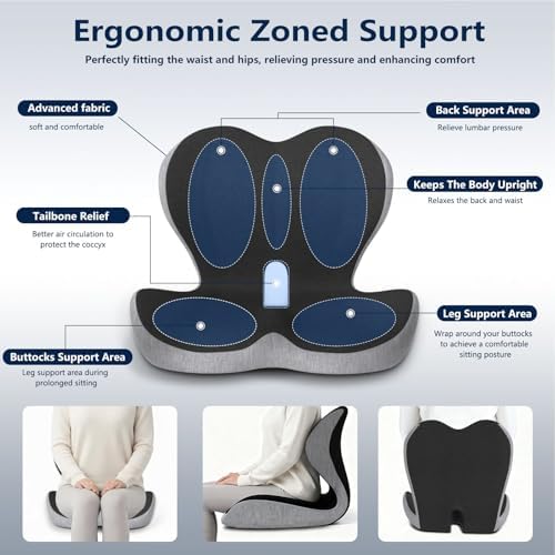 Car Seat Cushion for Long Driving, Office Chair Cushion