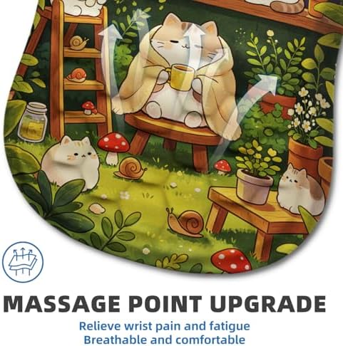 Ergonomic Mouse Pad with Wrist Rest, Memory Foam Wrist Support,Massage Bump