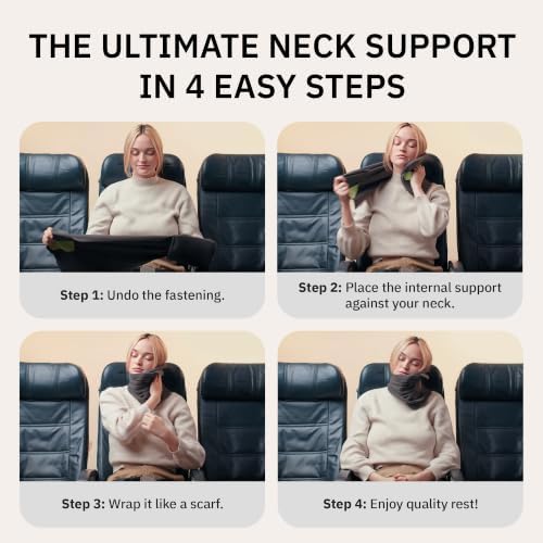 Trtl Pillow - Scientifically Proven Neck Support Travel Pillow for Airplanes - Lightweight and Machine Washable - Ergonomic Design for Traveling on Cars and Trains - Coral