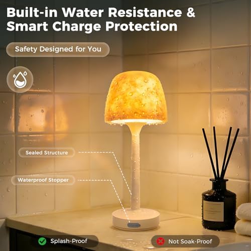 2-Pack Waterproof Shower Lamp Rechargeable LED Ocean Projector