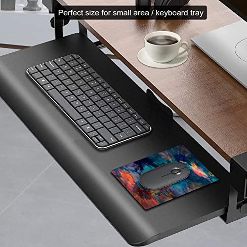 Small Mouse Pad Cute, Mini Mouse Pads for Wireless Mouse and Laptop, Travel Mousepads with Designs - Color Splash/Colorful Clouds, Portable Mousepad with Non-Slip Rubber Base - 5.5 x 7 in