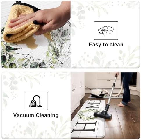 KIMODE Kitchen Mats for Floor 2PCS Anti Fatigue Cushioned Kitchen Rugs