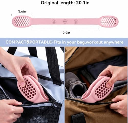 Resistance Band for Women, Silicone Shoulder Opener Back Stretcher,Stretch Bands for Exercise, Pull Exerciser for Posture Correction, Hand Grip Strengthener for Home Gym Office Travel