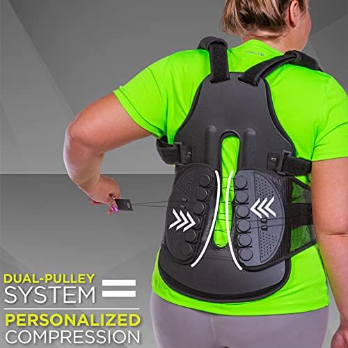 BraceAbility TLSO Full-Body Back Brace Support - Hard Clamshell Jacket for Thoracic Kyphosis, Parkinson's Disease, Fractured Spine, Scoliosis, Postural Correction, Post-Surgery Recovery (Medium)
