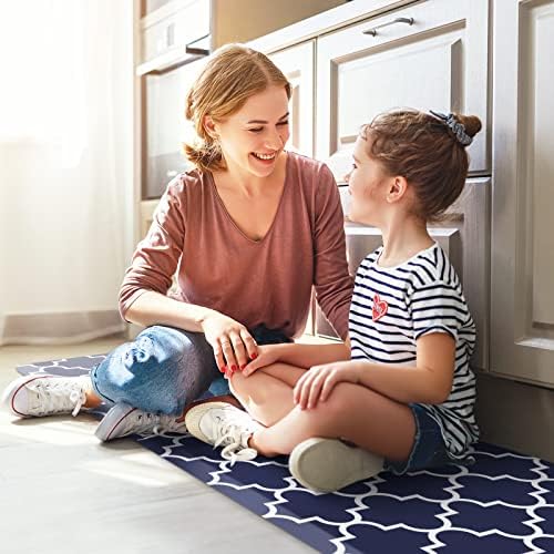 WISELIFE Kitchen Mats and Rugs Cushioned Anti-Fatigue, 17.3"x 60", Blue