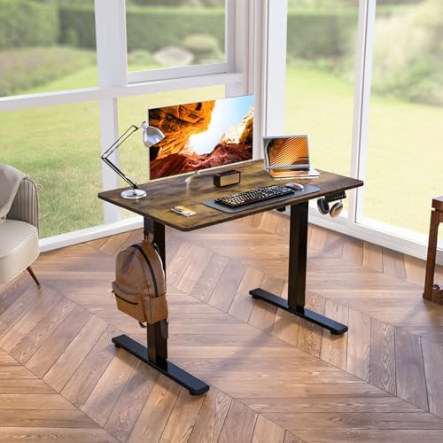 Kingant Standing Desk, 40x24 Inch Electric Height Adjustable Computer Desk