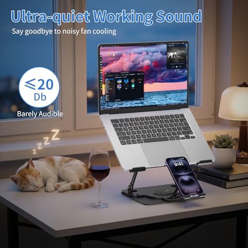 Laptop Cooling Pad with Detachable Fan & Cooler Cooling Laptop Stand Black