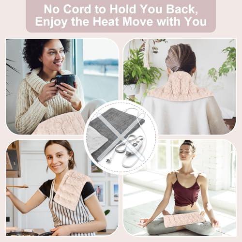 SuzziPad Microwave Heating Pad for Muscle Soreness Fatigue, 7"X16", Beige
