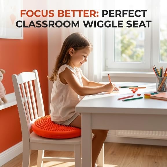 Hanstuten Wobble Seat Cushion Balance Disc - Rubber Wiggle Seat for Active Sitting, Office Desk Chair, and Core Strength Training